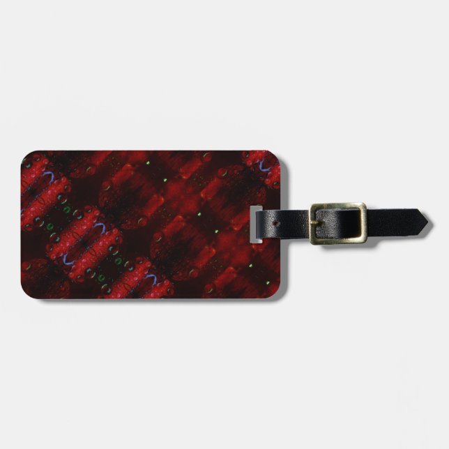 Rainy Red Dianthus Ikat 6 X GL Bagagebricka (Horisontell Framsida)