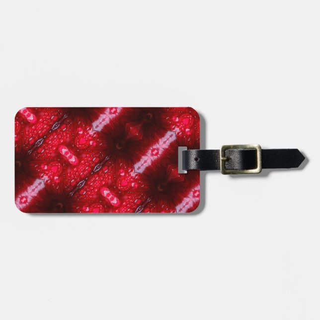 Rainy Red Petunia Ikat Bagagebricka (Horisontell Framsida)