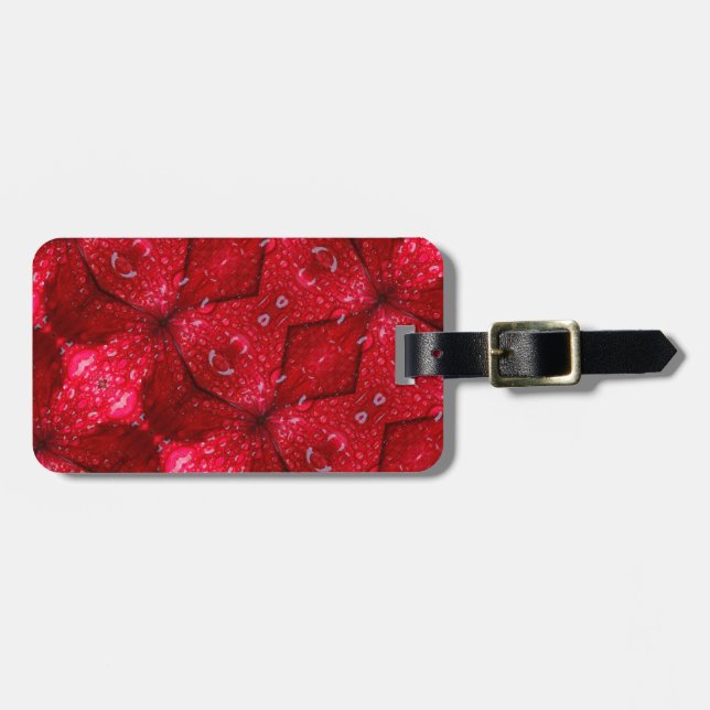 Rainy Red Petunia Ikat too Bagagebricka (Horisontell Framsida)