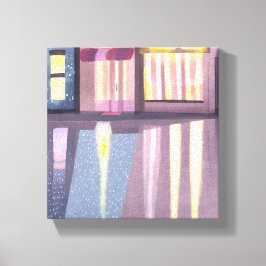 Rainy Reflection | Lofi Contemporary vattenfärg Canvastryck