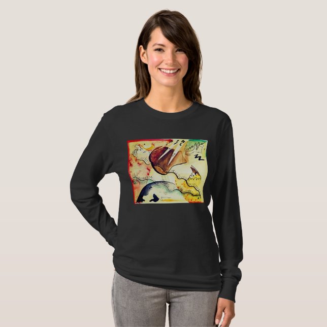 Rainy Reverie - Kandinskys Abstrakt Euphoria T Shirt (Hel framsida)