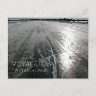 Rainy Sjö Ice Road, Voyageurs National Park, MN Vykort
