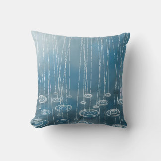 Rainy Weather Blue Kudde
