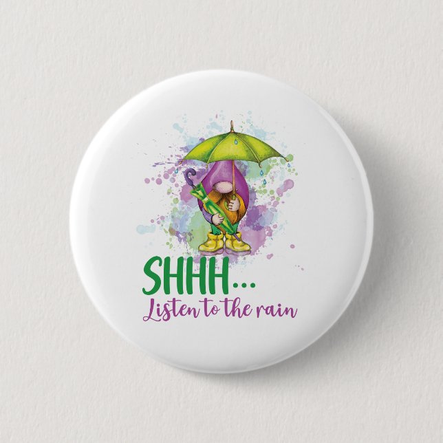 Rainy Weather Gnome Knapp (Framsida)