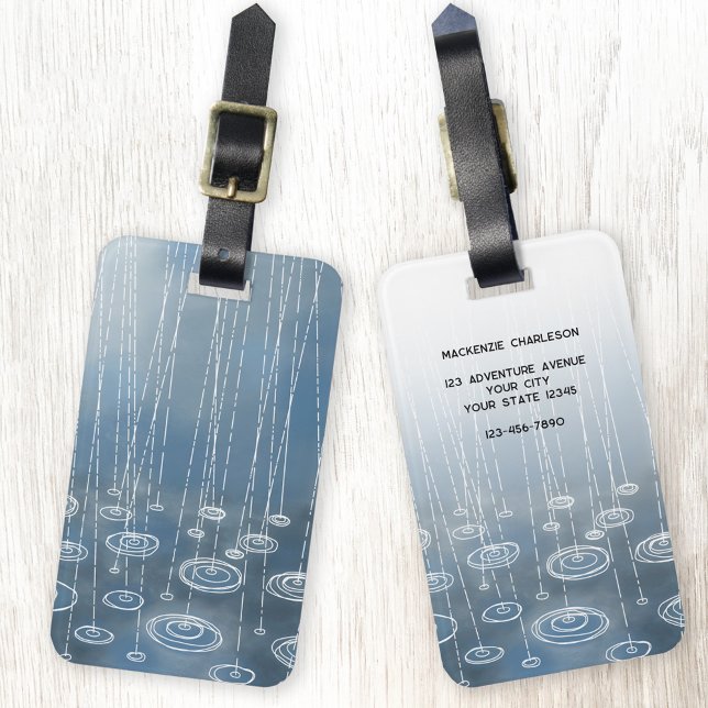 Rainy Weather Personlig Bagagebricka (Rainy Weather art personalized luggage tags)