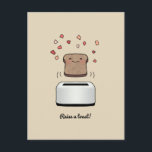 "Raise a Toast!" vykort<br><div class="desc">Det här enastående vykortet har ett rosyskuvat segment av popup-uttaget från en toaster med en sprejspray av konfekti. Det är en roligt och ett sunt sätt att gratulera och fira någon du bryr dig om. Du kan skicka det som vykort eller använda det som ett sött anteckningskort med ett standardkuvert...</div>