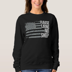 Raise Lejon Not Sheep American Patriot Patriotic T Shirt