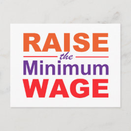 Raise the Minimum Wage Vykort