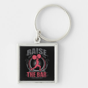 Raise the Pub - Women's Weightlift Motivational Fyrkantig Silverfärgad Nyckelring