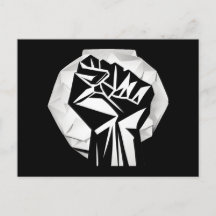RAISED FIST SERIES - origami badge