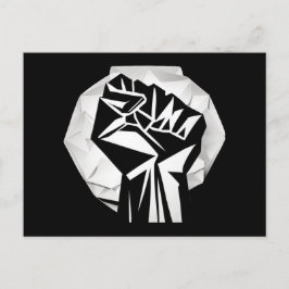 RAISED FIST SERIES - origami badge Vykort