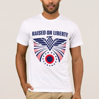 Raised On Liberty Patriotisk USA-tröja T Shirt