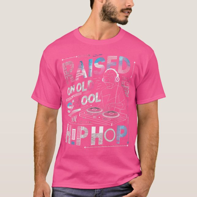 Raised On Old School Graffiti Rap Hip Hop T-shirt  (Framsida)