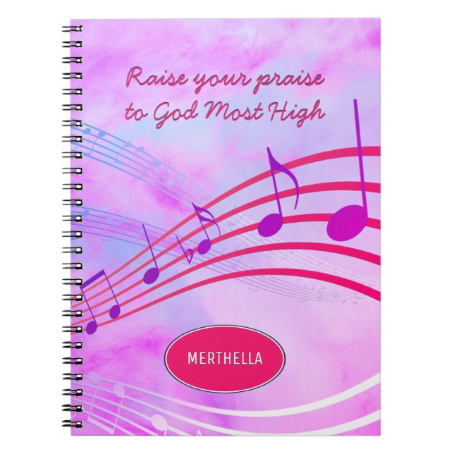 RAISERA DIN PRAISE | Music Staves | PERSONLIG Anteckningsbok (Framsidan)