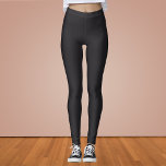 Raisin Black Solid Färg Leggings<br><div class="desc">Raisin Black Solid Färg</div>