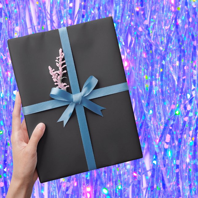 Raisin Black Solid Färg Presentpapper (Skapare uppladdad)