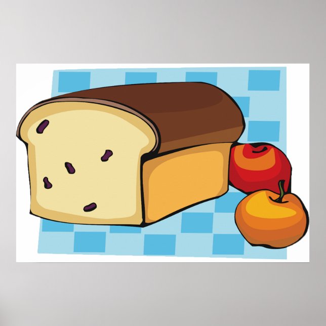 Raisin Bread Loaf and Red Apples Poster (Framsidan)