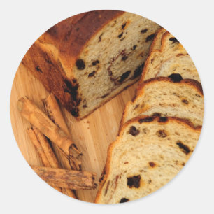 Raisin Bread och Cinnamon Runt Klistermärke
