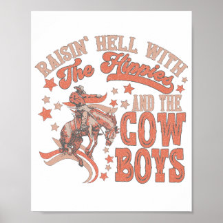 Raisin-helvetet med Hippies och Cowboys Poster