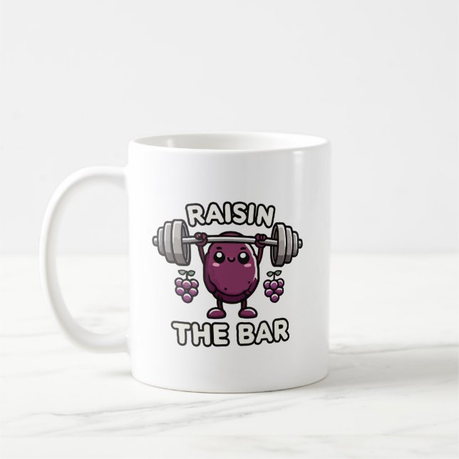 Raisin Pub - Funny Cute Gym Motivational Kaffemugg (Vänster)