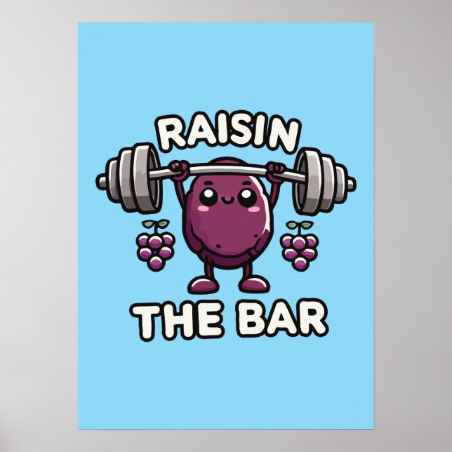 Raisin Pub - Funny Cute Gym Motivational Poster (Framsidan)