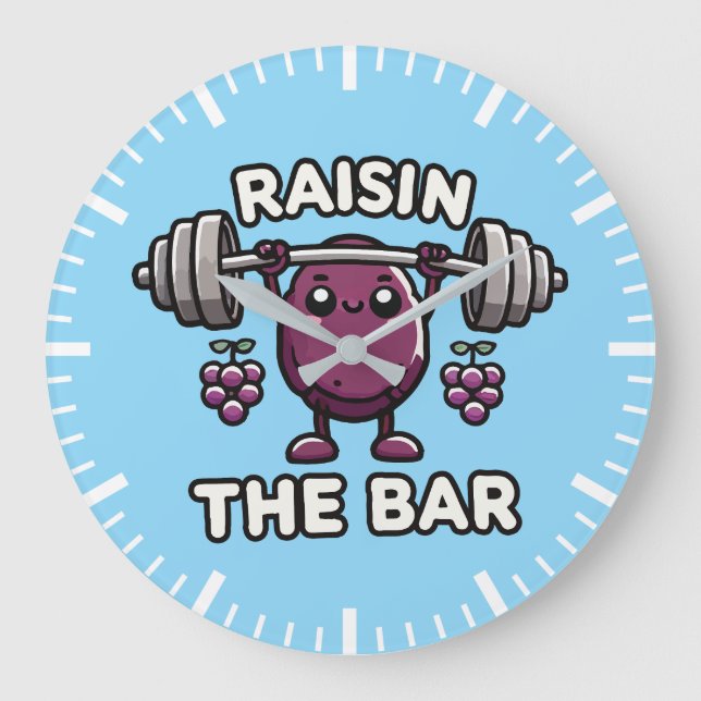 Raisin Pub - Funny Cute Gym Motivational Stor Klocka (Framsida)