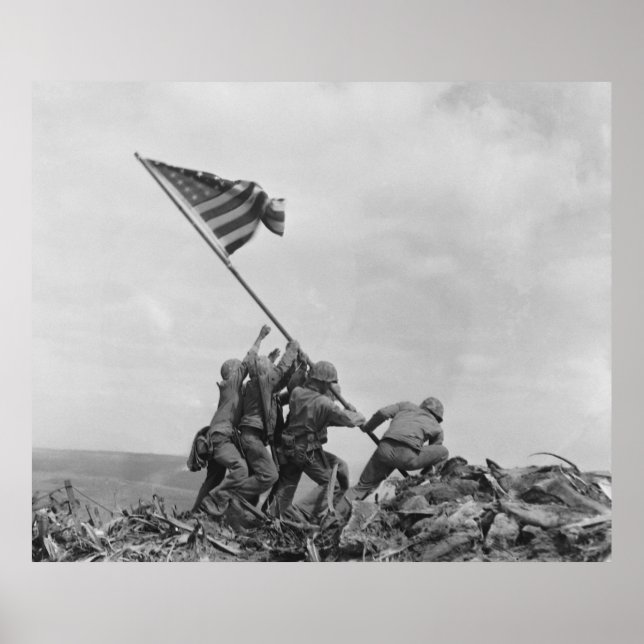 Raising American flagga on Iwo Jima (1945) Poster (Framsidan)