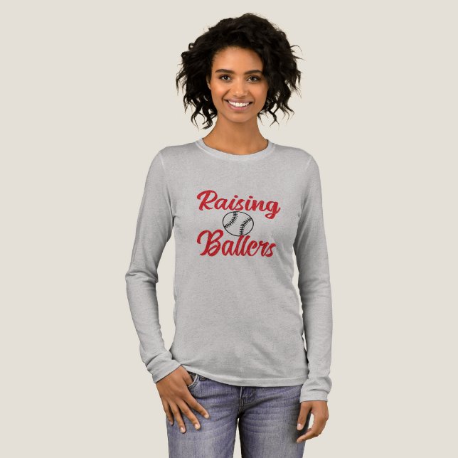 Raising Ballers Baseball  T Shirt (Hel framsida)