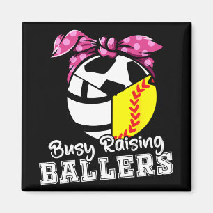Raising Ballers - Ljudig softball Volleyball-fotbo Magnet
