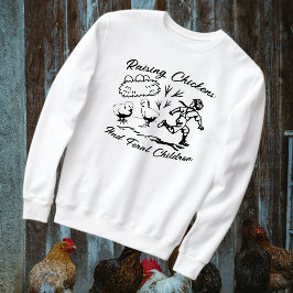 Raising Chickens and Feral Children Line Art T Shirt