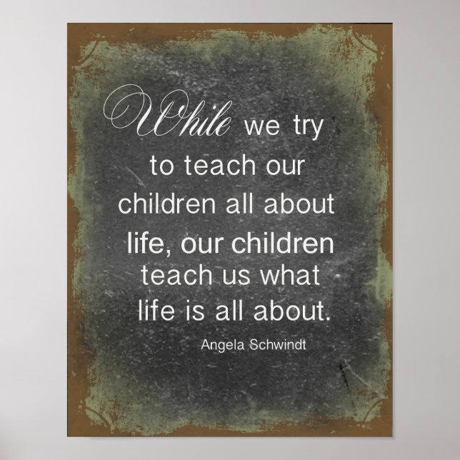 Raising Children Quote Poster (Framsidan)