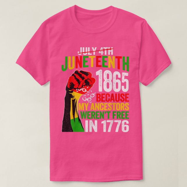 Raising Fist Not:4:e juni Svart historia T Shirt (Design framsida)