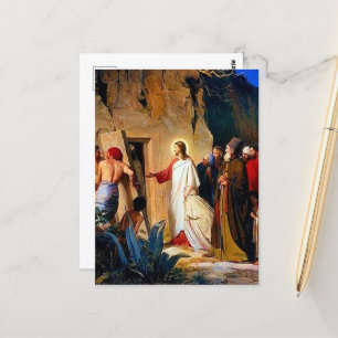 Raising of Lazarus, Carl Bloch Vykort