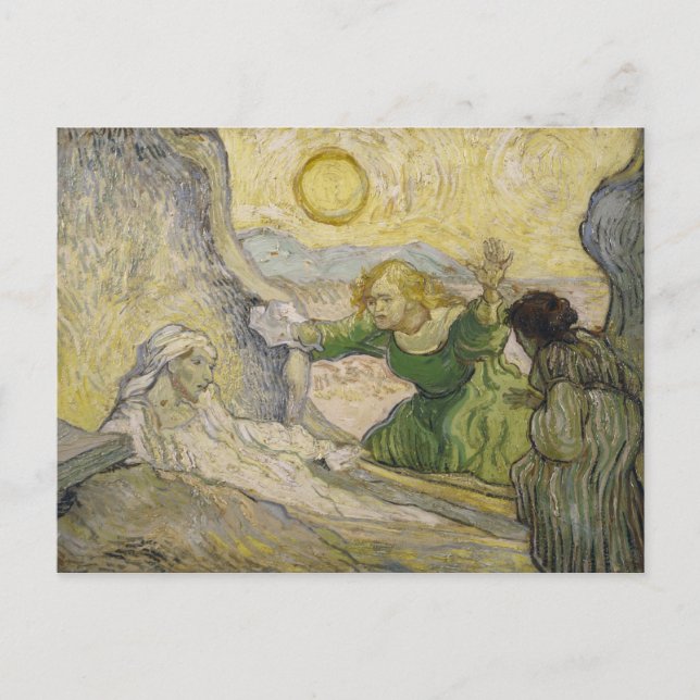 Raising of Lazarus (Rembrandt), Van Gogh Fine Art Vykort (Framsida)