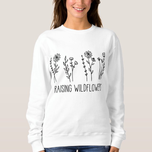 Raising Wildblommor Flower Älskare T Shirt (Framsida)
