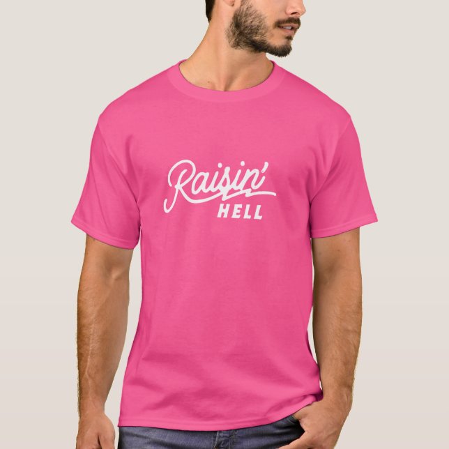 Raisin'helvetet, underbart Cowboy Land Retro T Shirt (Framsida)