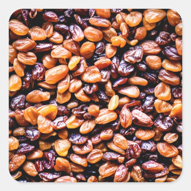 Raisins Fyrkantigt Klistermärke (Framsida)