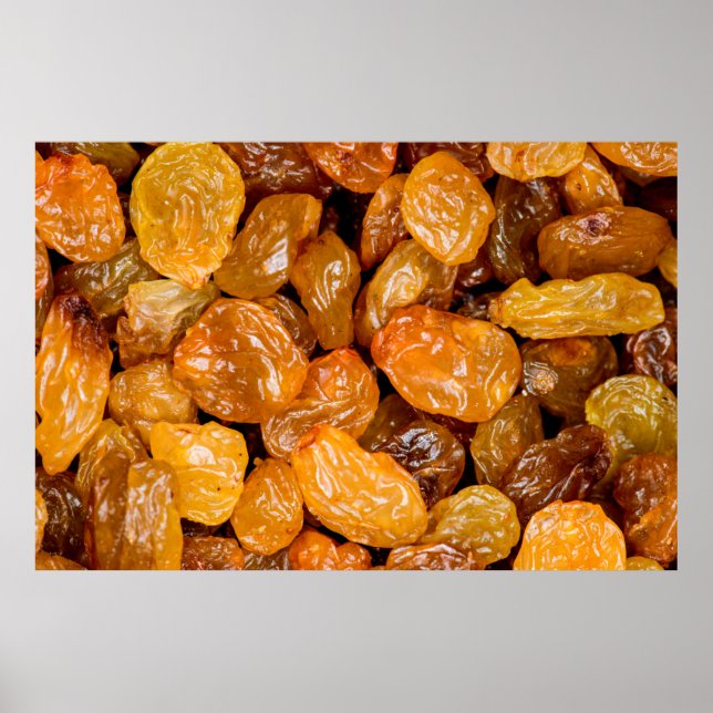 Raisins stänger upp fotobakgrunden i struktur. poster (Framsidan)