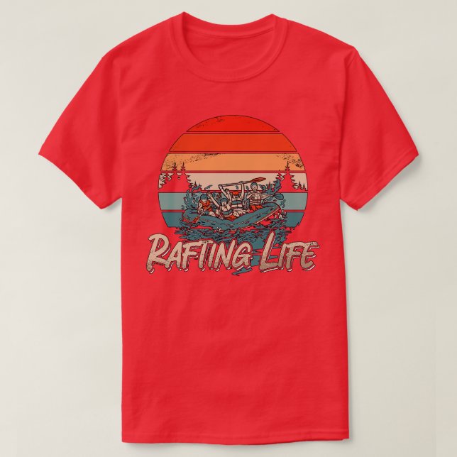 Raiting Life Retro Kayak Paddling Canoe Paddle T Shirt (Design framsida)