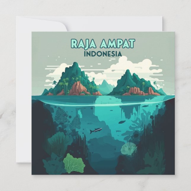 Raja Ampat Indonesia Underwater Scuba Retro (Framsida)