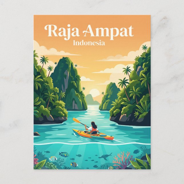 Raja Ampat Indonesien Vykort (Framsida)
