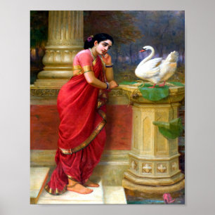 Raja Ravi Varma - Hamsa Damayanti Poster
