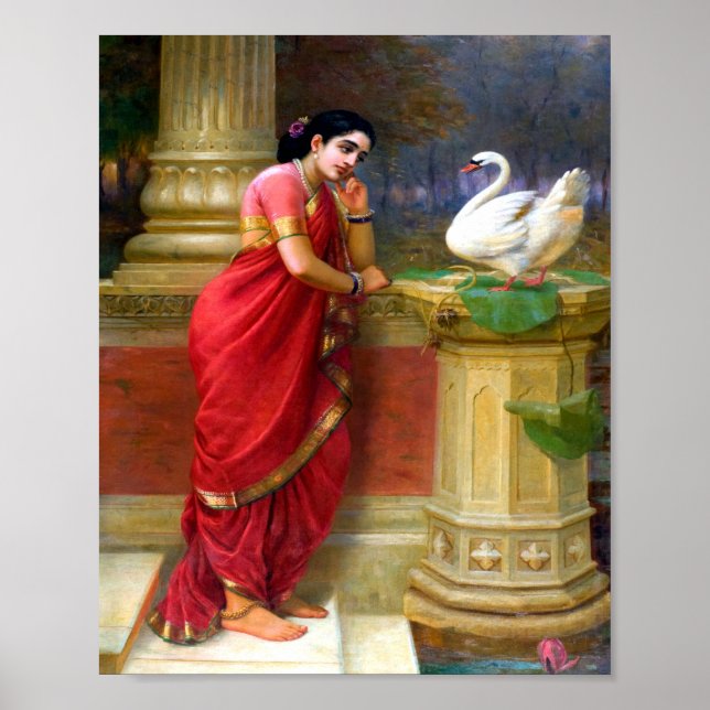 Raja Ravi Varma - Hamsa Damayanti Poster (Framsidan)