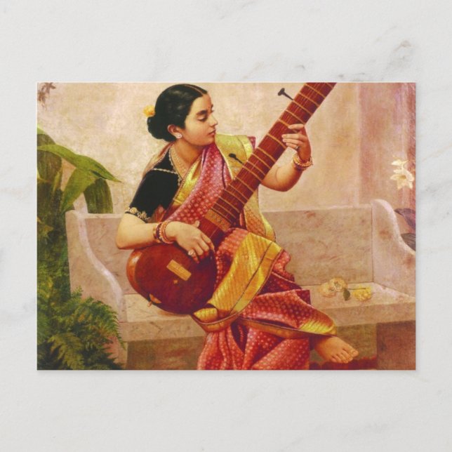 Raja Ravi Varma - Kadambari Vykort (Framsida)