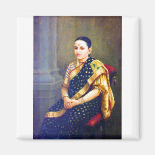 Raja Ravi Varma Porträtt från en kvinna Magnet