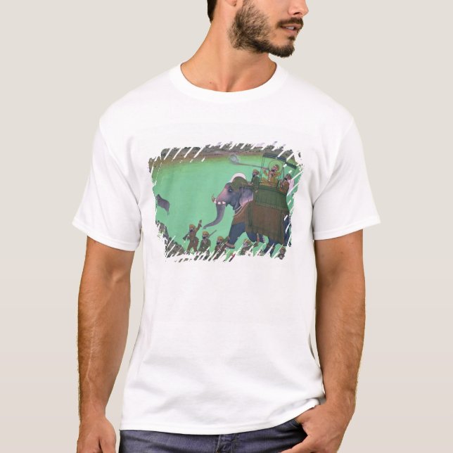 Raja Sarup Singh av Udaipur, på en galtjakt Tee Shirt (Framsida)