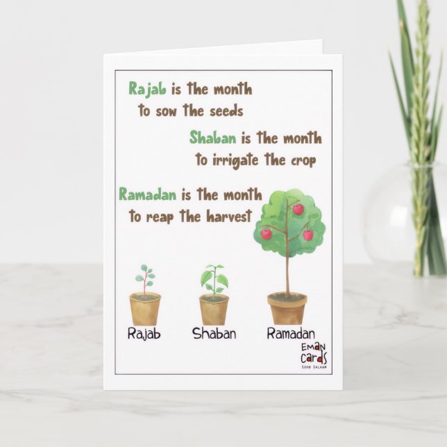 Rajab - Holy Month Blessings Kort (Framsida)