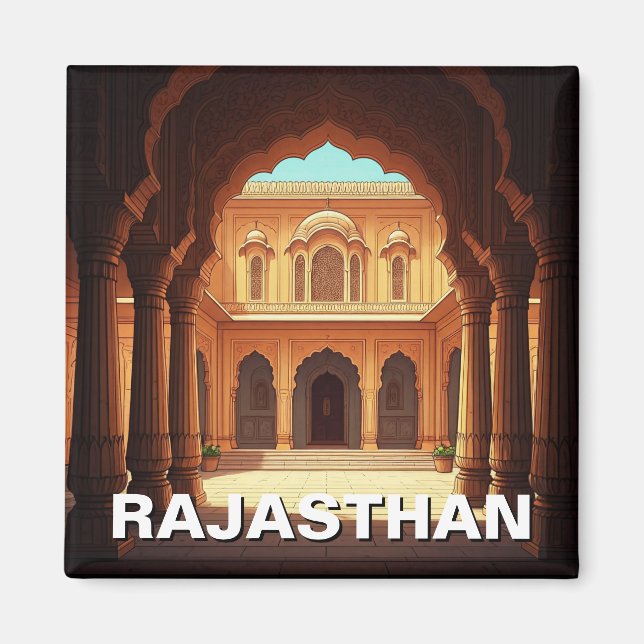 Rajasthan India Souvenir Magnet (Framsidan)