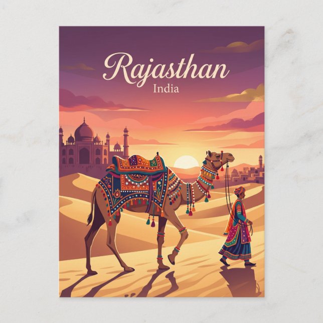 Rajasthan Indien Vykort (Framsida)