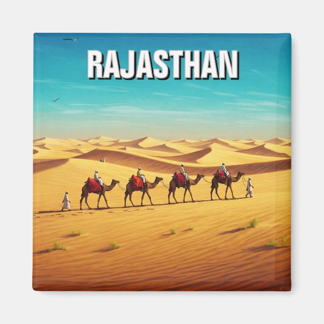Rajasthan Thar Desert Jaisalmer India Travel Magnet (Framsidan)